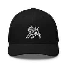 Load image into Gallery viewer, &#39;2 Headed Stone&#39; White Logo Mesh Trucker Hat
