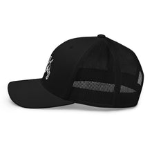 Load image into Gallery viewer, &#39;2 Headed Stone&#39; White Logo Mesh Trucker Hat
