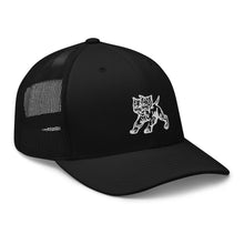 Load image into Gallery viewer, &#39;2 Headed Stone&#39; White Logo Mesh Trucker Hat
