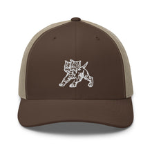 Load image into Gallery viewer, &#39;2 Headed Stone&#39; White Logo Mesh Trucker Hat
