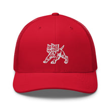 Load image into Gallery viewer, &#39;2 Headed Stone&#39; White Logo Mesh Trucker Hat
